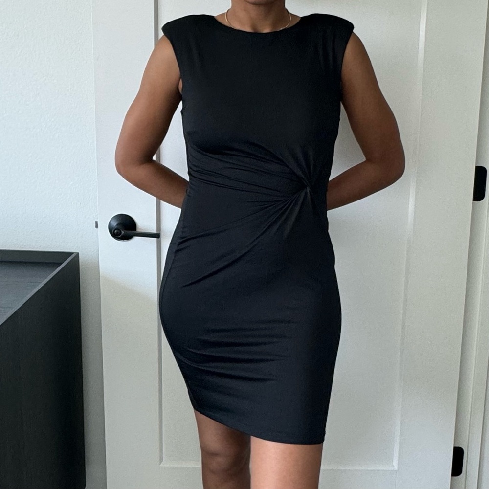H&M Black Knot Twist Sleeveless Dress